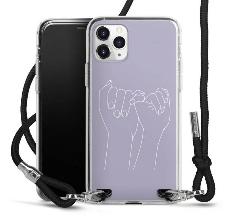 DeinDesign Handyhülle Pinky Promise Line Art, Apple iPhone 11 Pro Handykette Hülle mit Band Case zum Umhängen von DeinDesign