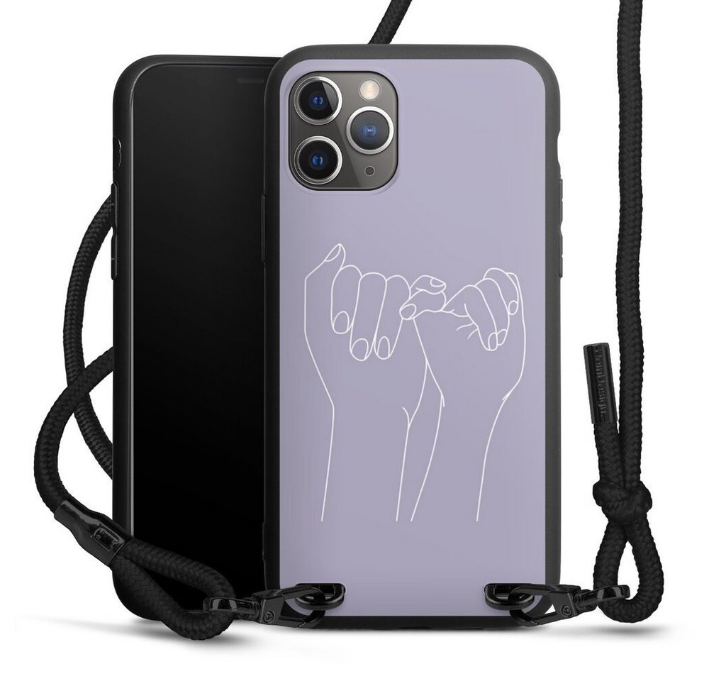 DeinDesign Handyhülle Pinky Promise Line Art, Apple iPhone 11 Pro Premium Handykette Hülle mit Band Cover mit Kette DeinDesign Handyhülle Pinky Promise Line Art, Apple iPhone 11 Pro Premium Handykette Hülle mit Band Cover mit Kette von DeinDesign