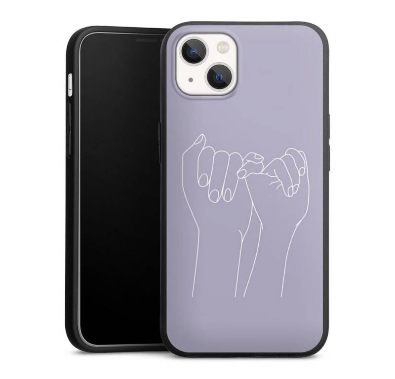 DeinDesign Handyhülle Pinky Promise Line Art, Apple iPhone 13 Silikon Hülle Premium Case Handy Schutzhülle von DeinDesign