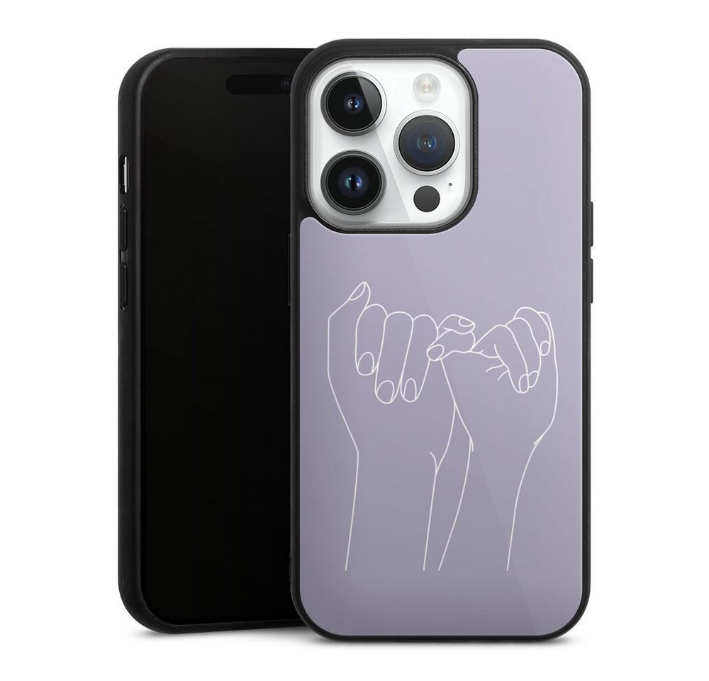 DeinDesign Handyhülle Pinky Promise Line Art, Apple iPhone 14 Pro Gallery Case Glas Hülle DeinDesign Handyhülle Pinky Promise Line Art, Apple iPhone 14 Pro Gallery Case Glas Hülle von DeinDesign