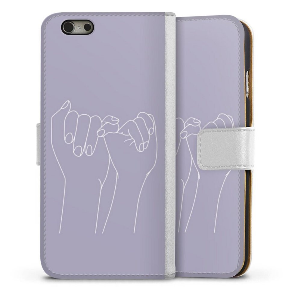 DeinDesign Handyhülle Pinky Promise Line Art, Apple iPhone 6 Hülle Handy Flip Case Wallet Cover Handytasche Leder DeinDesign Handyhülle Pinky Promise Line Art, Apple iPhone 6 Hülle Handy Flip Case Wallet Cover Handytasche Leder von DeinDesign