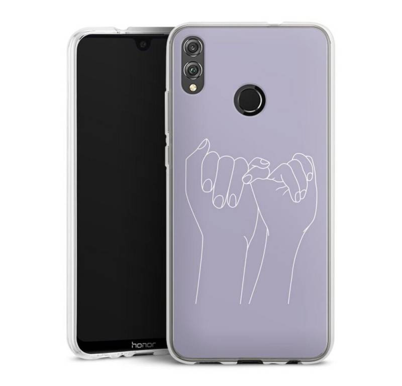 DeinDesign Handyhülle Pinky Promise Line Art, Huawei Honor 8X Silikon Hülle Bumper Case Handy Schutzhülle von DeinDesign