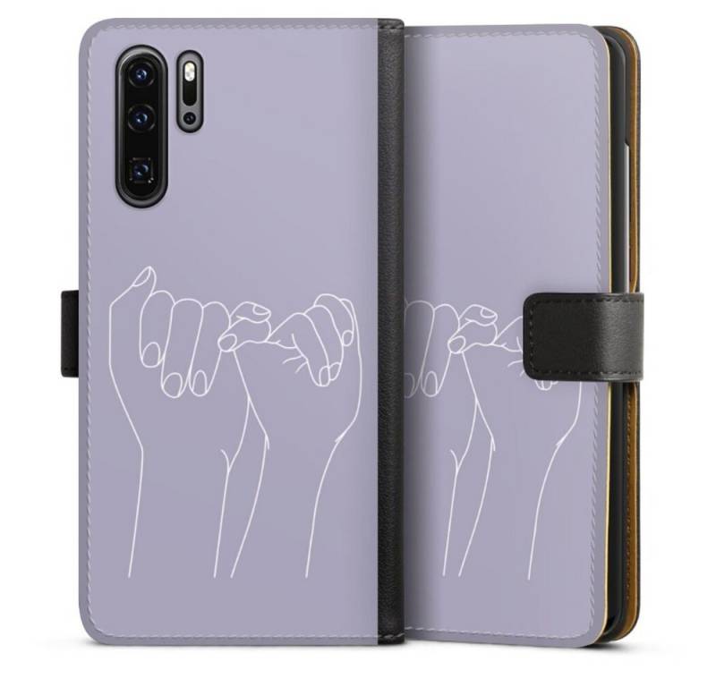 DeinDesign Handyhülle Pinky Promise Line Art, Huawei P30 Pro New Edition Hülle Handy Flip Case Wallet Cover von DeinDesign