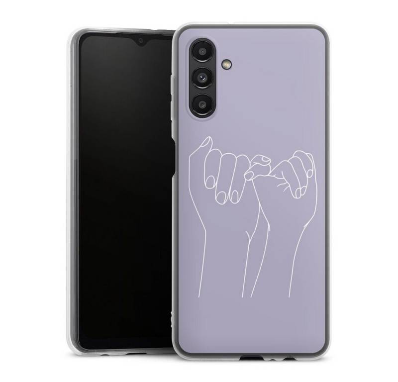 DeinDesign Handyhülle Pinky Promise Line Art, Samsung Galaxy A04s Silikon Hülle Bumper Case Handy Schutzhülle von DeinDesign