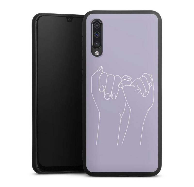 DeinDesign Handyhülle Pinky Promise Line Art, Samsung Galaxy A30s Silikon Hülle Premium Case Handy Schutzhülle von DeinDesign