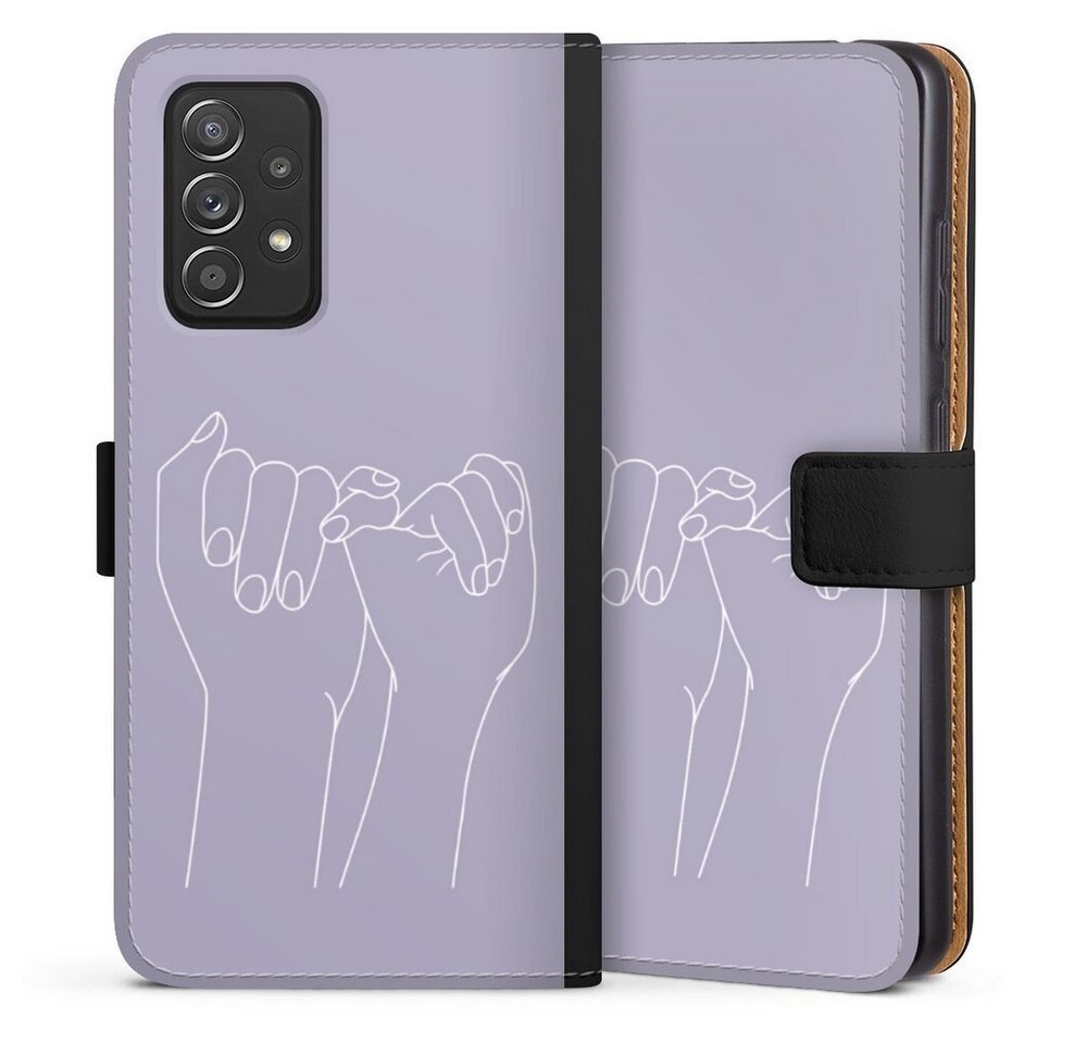 DeinDesign Handyhülle Pinky Promise Line Art, Samsung Galaxy A52 Hülle Handy Flip Case Wallet Cover DeinDesign Handyhülle Pinky Promise Line Art, Samsung Galaxy A52 Hülle Handy Flip Case Wallet Cover von DeinDesign