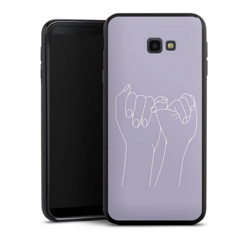 DeinDesign Handyhülle Pinky Promise Line Art, Samsung Galaxy J4 Plus (2018) Silikon Hülle Bumper Case von DeinDesign