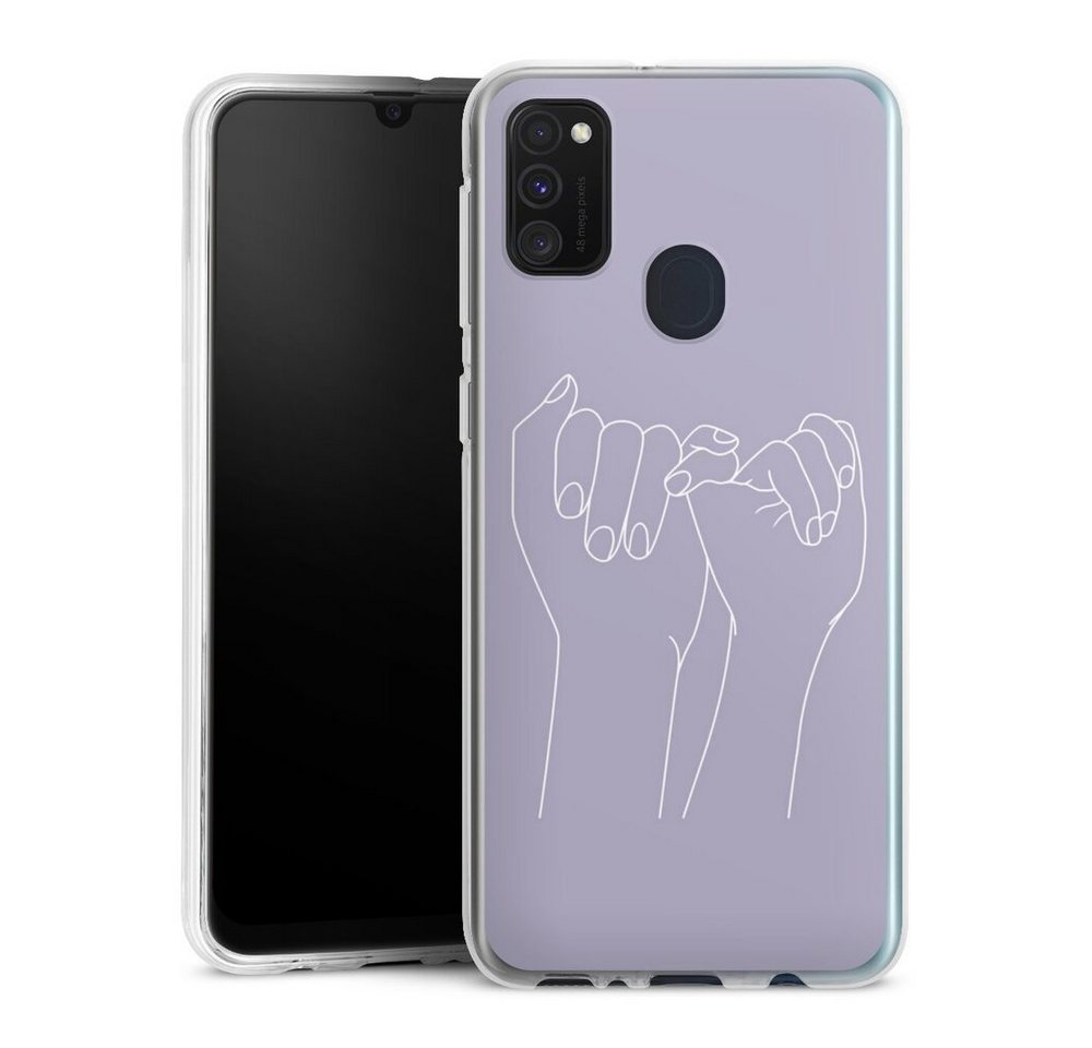 DeinDesign Handyhülle Pinky Promise Line Art, Samsung Galaxy M30s Silikon Hülle Bumper Case Handy Schutzhülle DeinDesign Handyhülle Pinky Promise Line Art, Samsung Galaxy M30s Silikon Hülle Bumper Case Handy Schutzhülle von DeinDesign