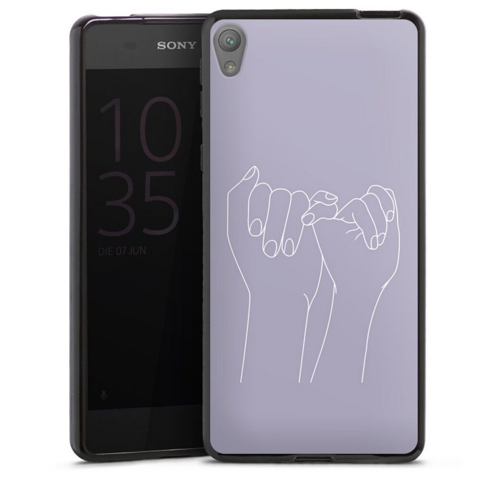 DeinDesign Handyhülle Pinky Promise Line Art, Sony Xperia E5 Silikon Hülle Bumper Case Handy Schutzhülle DeinDesign Handyhülle Pinky Promise Line Art, Sony Xperia E5 Silikon Hülle Bumper Case Handy Schutzhülle von DeinDesign