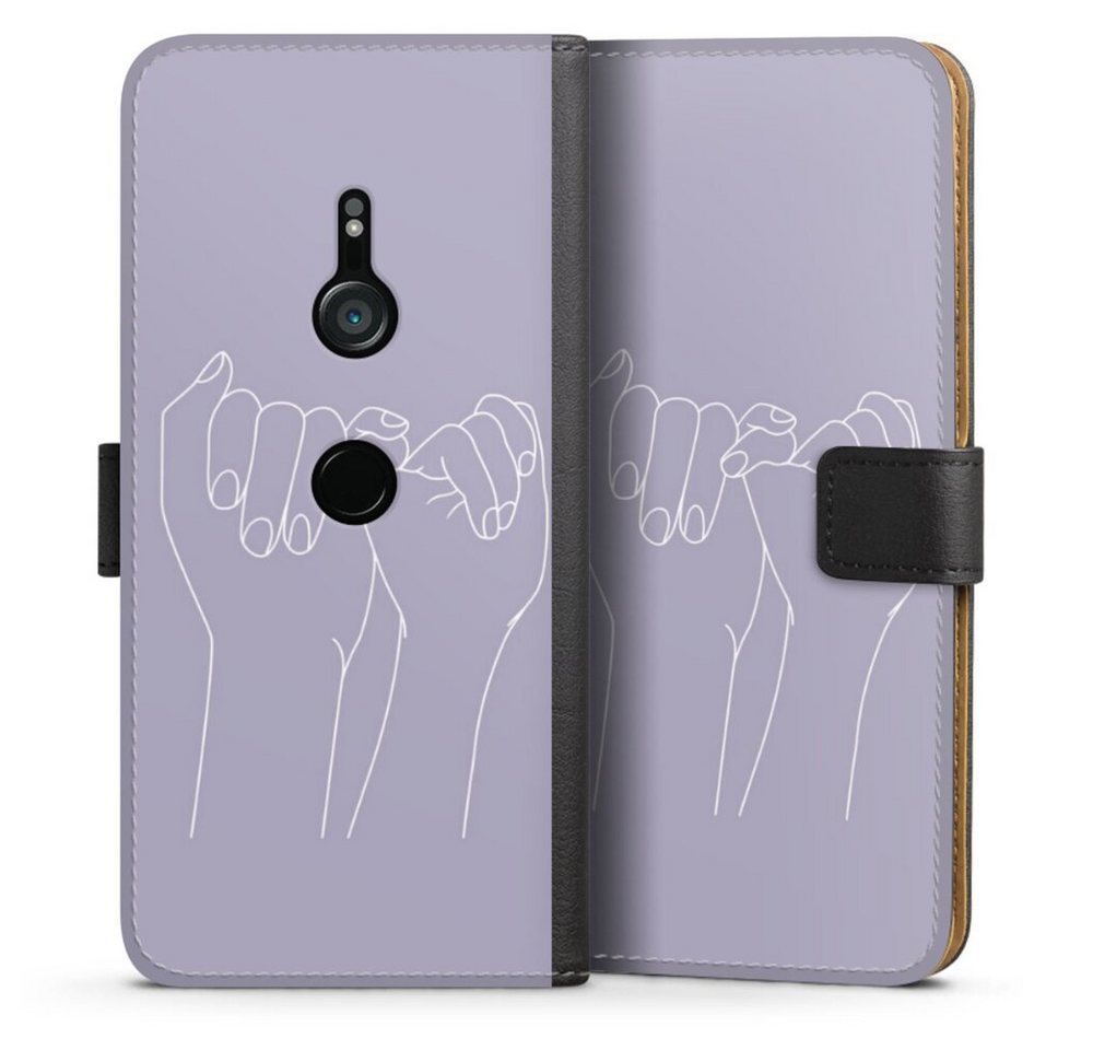 DeinDesign Handyhülle Pinky Promise Line Art, Sony Xperia XZ 3 Hülle Handy Flip Case Wallet Cover Handytasche Leder DeinDesign Handyhülle Pinky Promise Line Art, Sony Xperia XZ 3 Hülle Handy Flip Case Wallet Cover Handytasche Leder von DeinDesign