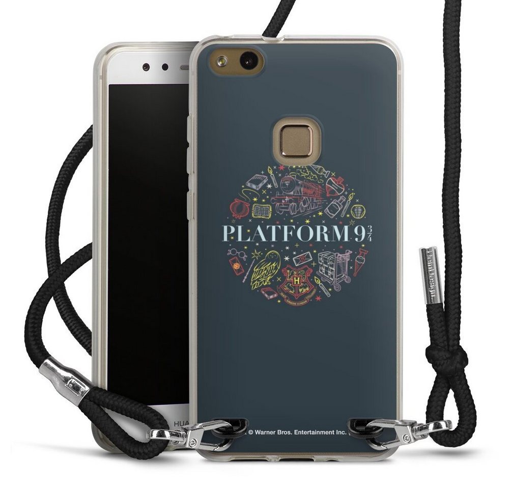 DeinDesign Handyhülle Platform 9 3/4, Huawei P10 lite Handykette Hülle mit Band Case zum Umhängen von DeinDesign