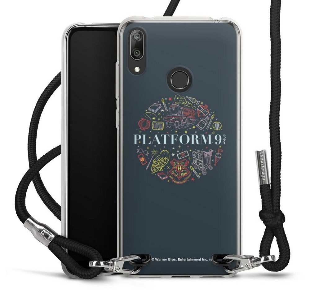 DeinDesign Handyhülle Platform 9 3/4, Huawei Y7 (2019) Handykette Hülle mit Band Case zum Umhängen von DeinDesign