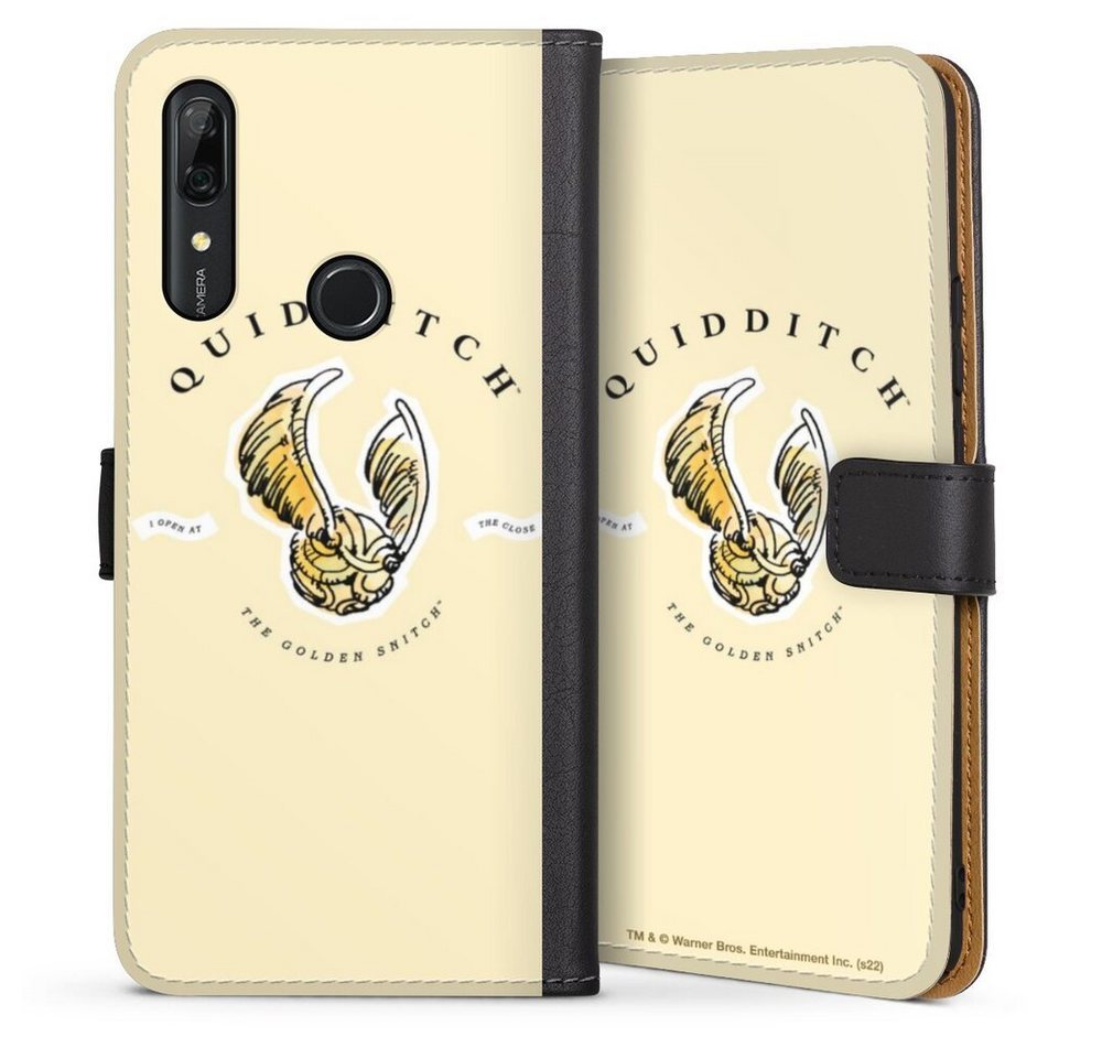 DeinDesign Handyhülle Quiddicht-The Golden Snitch, Huawei P Smart Z Hülle Handy Flip Case Wallet Cover Handytasche Leder von DeinDesign