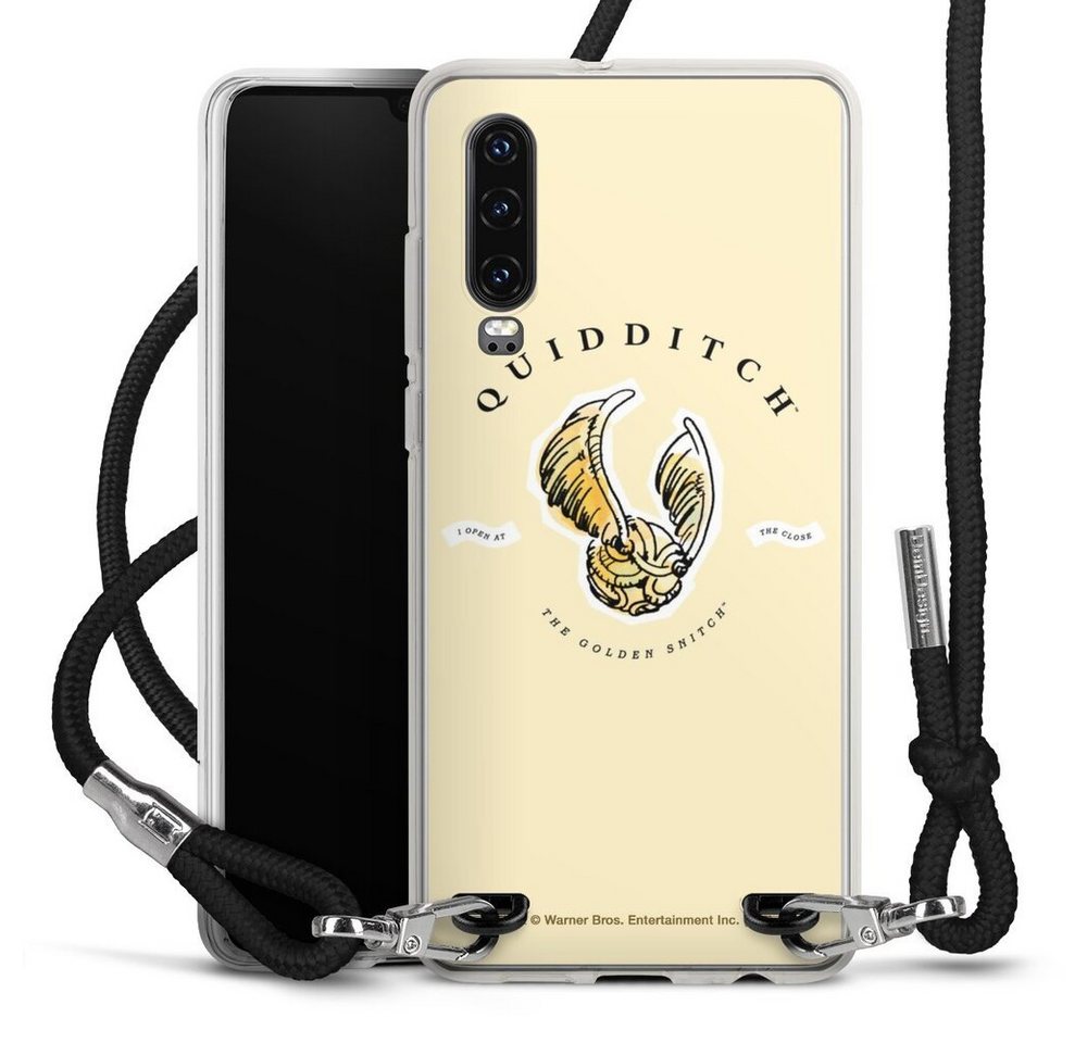 DeinDesign Handyhülle Quiddicht-The Golden Snitch, Huawei P30 Handykette Hülle mit Band Case zum Umhängen Cover mit Kette von DeinDesign