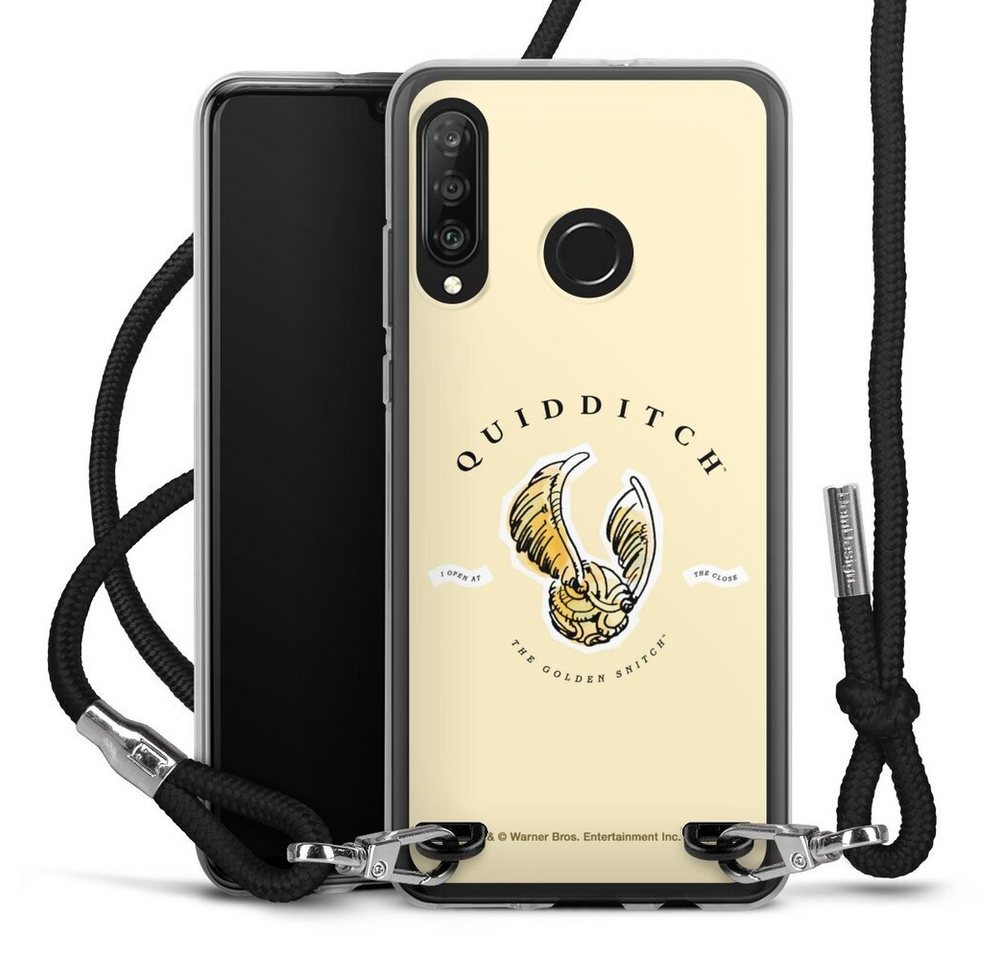 DeinDesign Handyhülle Quiddicht-The Golden Snitch, Huawei P30 Lite New Edition Handykette Hülle mit Band Cover mit Kette von DeinDesign