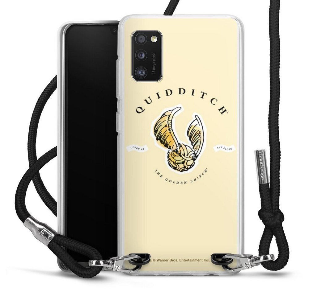 DeinDesign Handyhülle Quiddicht-The Golden Snitch, Samsung Galaxy A41 Handykette Hülle mit Band Case zum Umhängen von DeinDesign