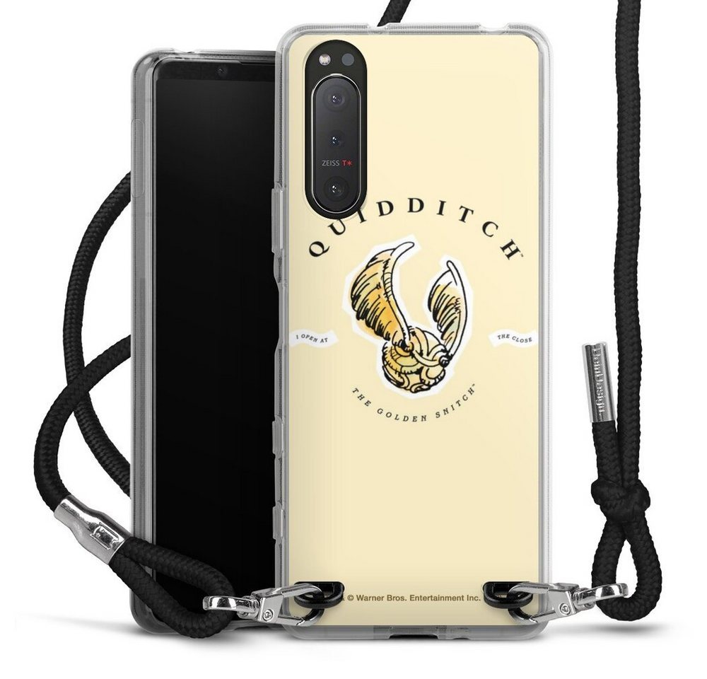 DeinDesign Handyhülle Quiddicht-The Golden Snitch, Sony Xperia 5 II Handykette Hülle mit Band Case zum Umhängen von DeinDesign