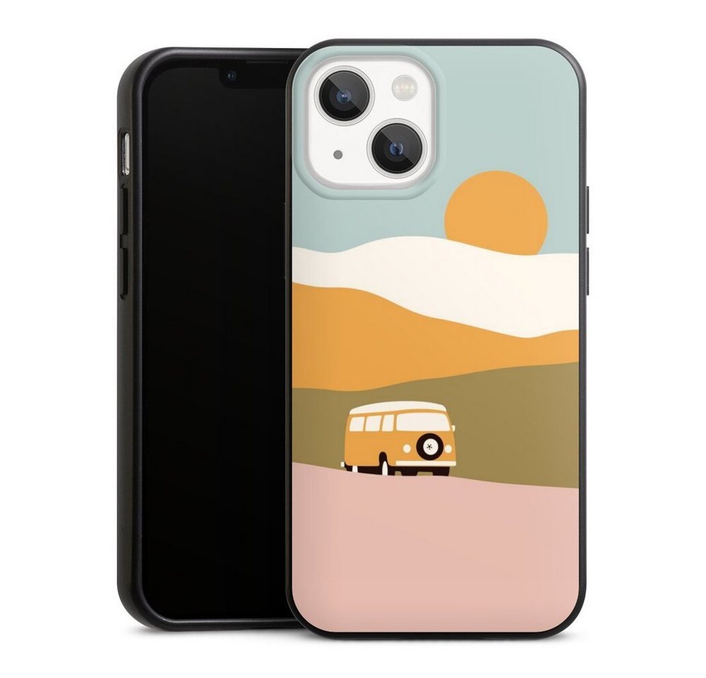 DeinDesign Handyhülle Retro Landschaft bunt Van Minimal, Apple iPhone 13 Mini Organic Case Bio Hülle Nachhaltige Handyhülle von DeinDesign