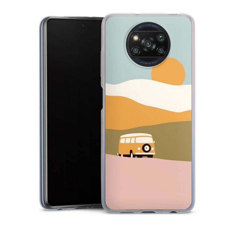 DeinDesign Handyhülle Retro Landschaft bunt Van Minimal, Xiaomi Poco X3 Pro Slim Case Silikon Hülle Ultra Dünn Schutzhülle von DeinDesign