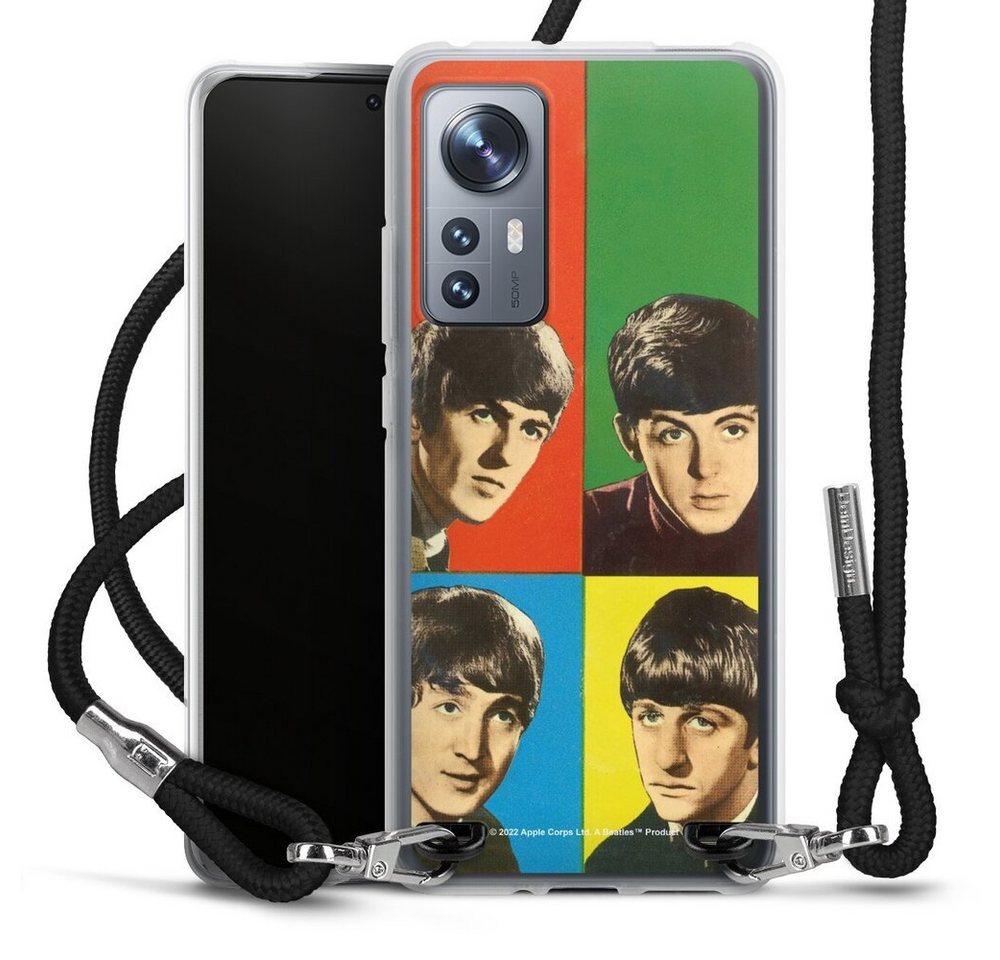 DeinDesign Handyhülle Rock 'n' Roll Gesichter The Beatles The Beatles - Faces Color, Xiaomi 12 5G Handykette Hülle mit Band Case zum Umhängen von DeinDesign