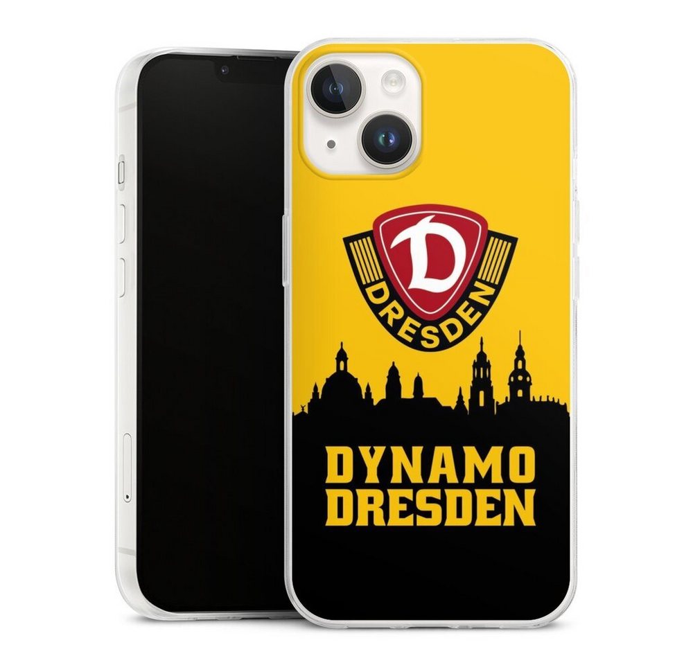 DeinDesign Handyhülle SG Dynamo Dresden Skyline SGD Dynamo Silhouette Dresden, Apple iPhone 14 Slim Case Silikon Hülle Ultra Dünn Schutzhülle von DeinDesign