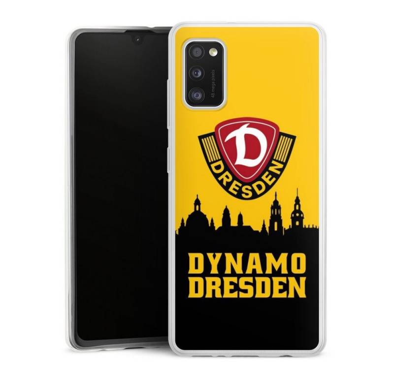 DeinDesign Handyhülle SG Dynamo Dresden Skyline SGD Dynamo Silhouette Dresden, Samsung Galaxy A41 Slim Case Silikon Hülle Ultra Dünn Schutzhülle von DeinDesign