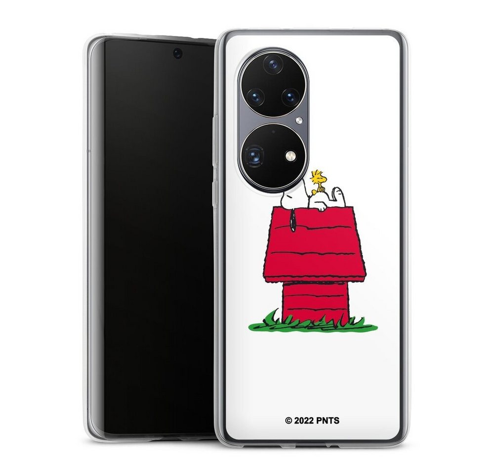 DeinDesign Handyhülle Snoopy Offizielles Lizenzprodukt Peanuts Snoopy and Woodstock Classic, Huawei P50 Pro Silikon Hülle Bumper Case Handy Schutzhülle von DeinDesign