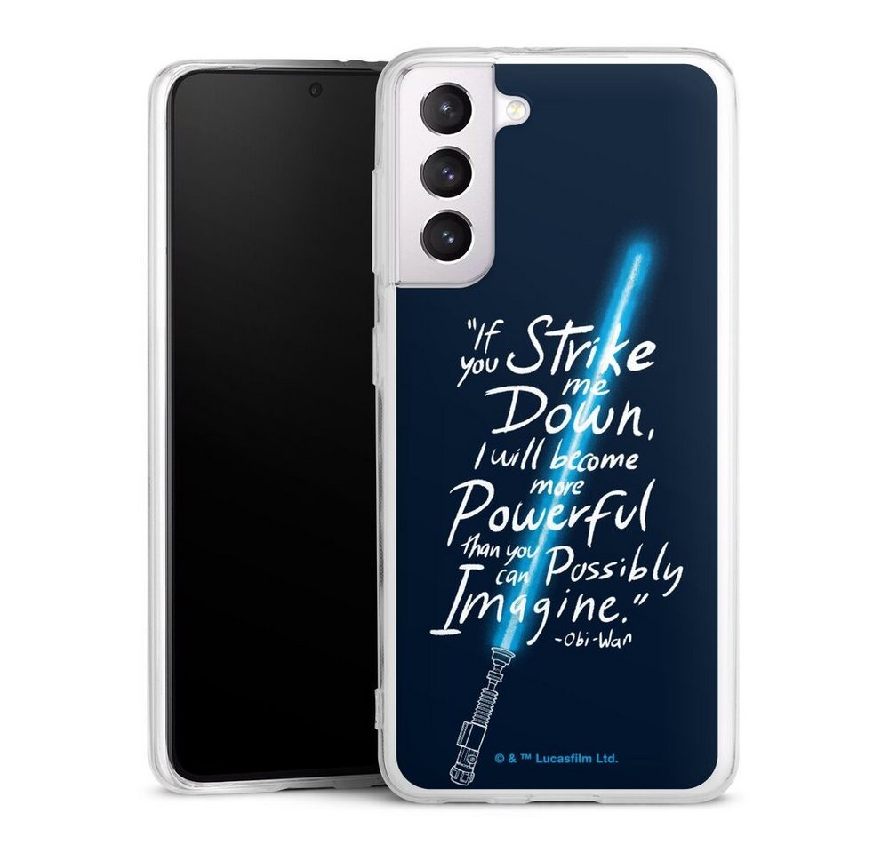 DeinDesign Handyhülle Star Wars Obi-Wan Kenobi Lichtschwert Obi Wan Quote, Samsung Galaxy S21 5G Silikon Hülle Bumper Case Handy Schutzhülle DeinDesign Handyhülle Star Wars Obi-Wan Kenobi Lichtschwert Obi Wan Quote, Samsung Galaxy S21 5G Silikon Hülle Bumper Case Handy Schutzhülle von DeinDesign