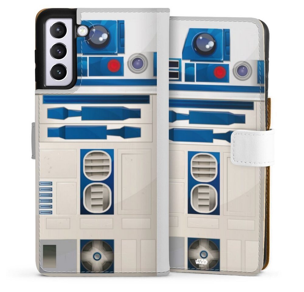 DeinDesign Handyhülle Star Wars R2D2 Fanartikel R2D2 Closeup - Star Wars, Samsung Galaxy S21+ 5G Hülle Handy Flip Case Wallet Cover von DeinDesign