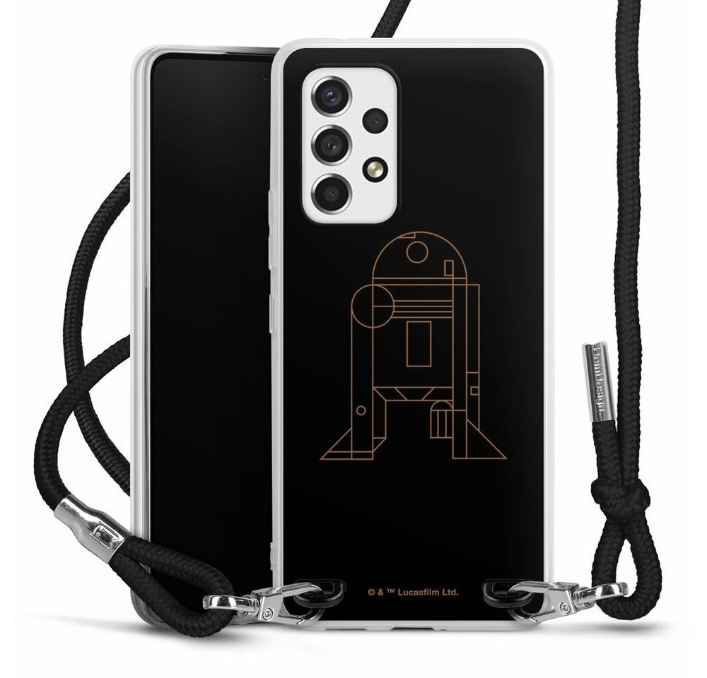 DeinDesign Handyhülle Star Wars R2D2 Fanartikel R2D2 Line Art, Samsung Galaxy A53 5G Handykette Hülle mit Band Case zum Umhängen von DeinDesign