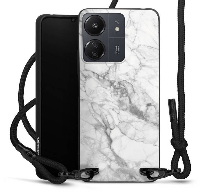DeinDesign Handyhülle Stein Marmor Muster Marmor, Xiaomi Redmi 13C 4G Premium Handykette Hülle mit Band Cover mit Kette von DeinDesign