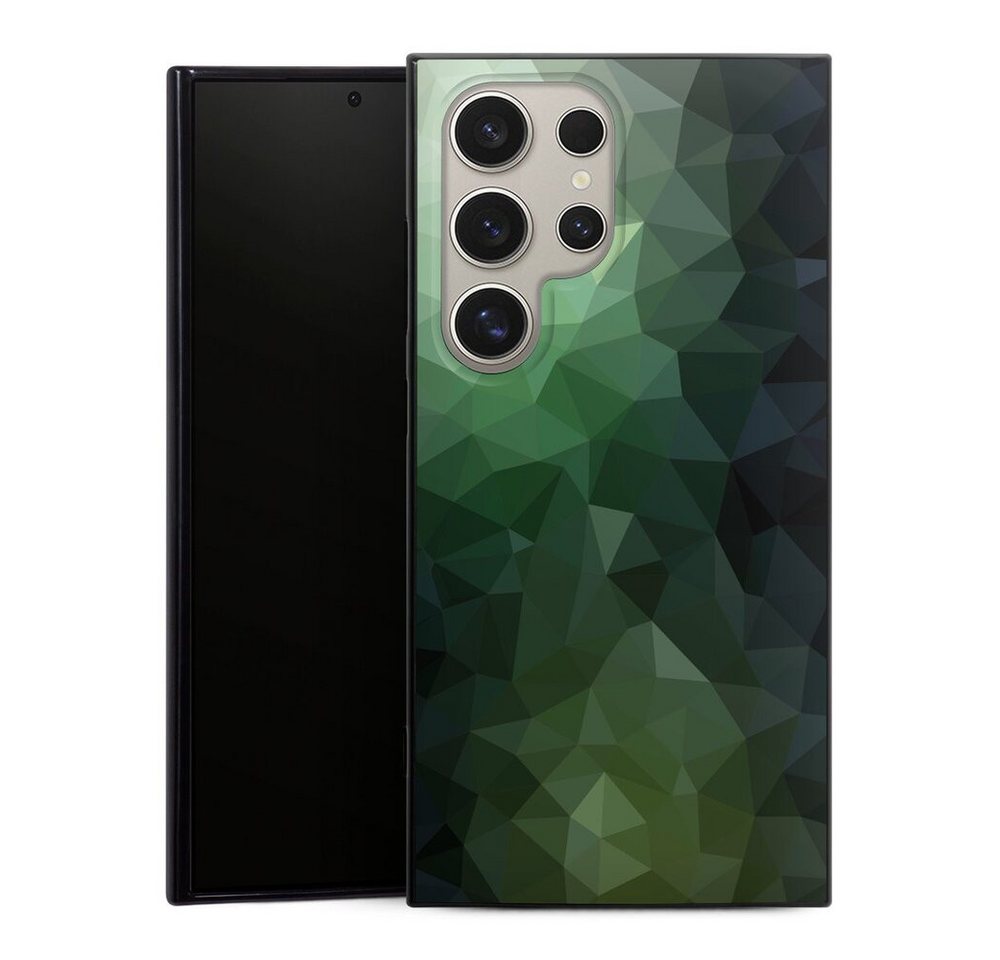 DeinDesign Handyhülle Tarnmuster Mosaik Geometric Polygonal Mosaic Green, Samsung Galaxy S24 Ultra Silikon Hülle Bumper Case Handy Schutzhülle von DeinDesign