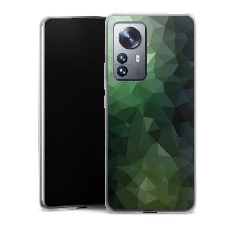 DeinDesign Handyhülle Tarnmuster Mosaik Geometric Polygonal Mosaic Green, Xiaomi 12 Pro 5G Slim Case Silikon Hülle Ultra Dünn Schutzhülle von DeinDesign