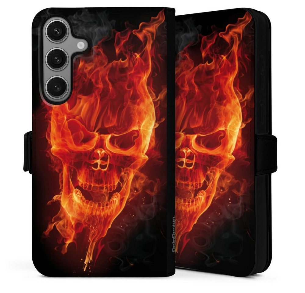DeinDesign Handyhülle Totenkopf Feuer Schädel Burning Skull, Samsung Galaxy S25+ Hülle Handy Flip Case Wallet Cover DeinDesign Handyhülle Totenkopf Feuer Schädel Burning Skull, Samsung Galaxy S25+ Hülle Handy Flip Case Wallet Cover von DeinDesign
