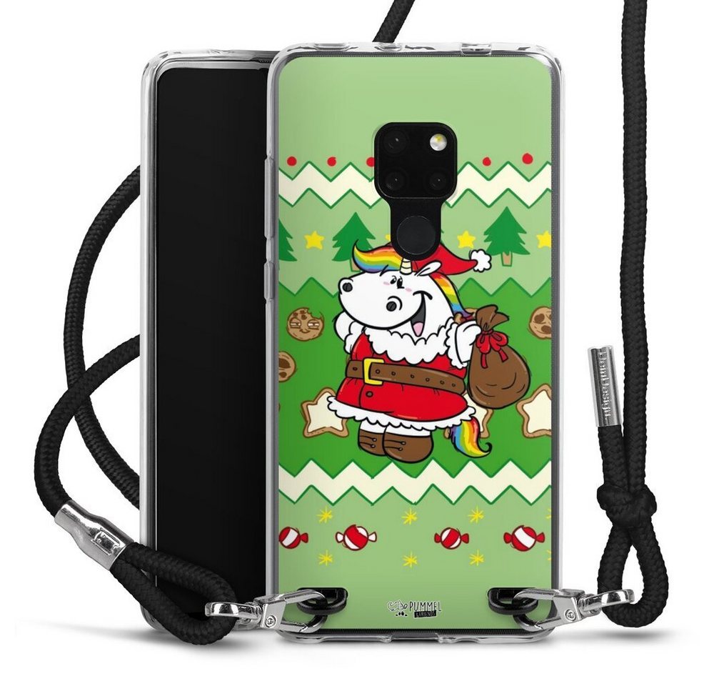 DeinDesign Handyhülle Ugly Christmas Pummeleinhorn Grün, Huawei Mate 20 Handykette Hülle mit Band Case zum Umhängen von DeinDesign