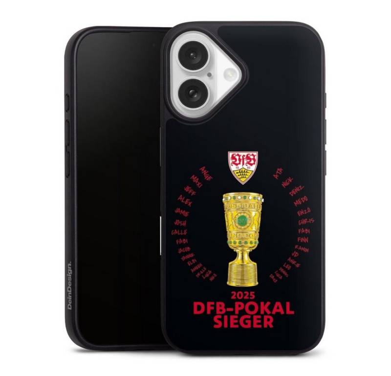 DeinDesign Handyhülle VfB Stuttgart Pokal Offizielles Lizenzprodukt, Apple iPhone 16 Plus Organic Case Bio Hülle Nachhaltige Handyhülle von DeinDesign