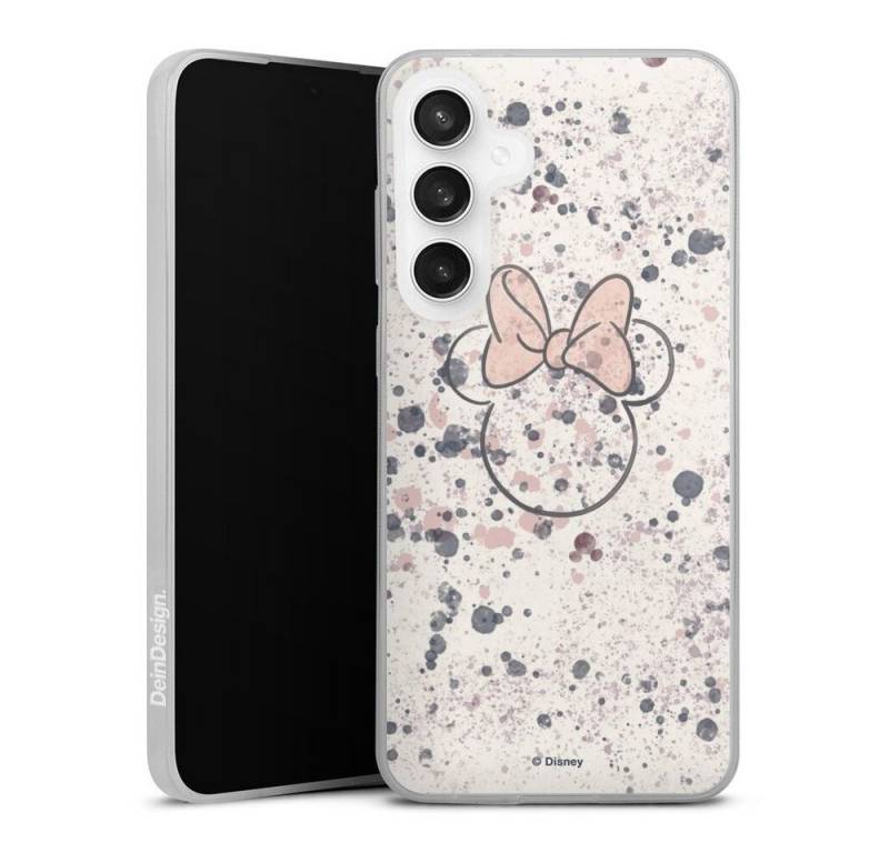 DeinDesign Handyhülle Wasserfarbe Minnie Mouse Disney Minnie Mouse Splash, Samsung Galaxy S24 FE 5G Slim Case Silikon Hülle Ultra Dünn von DeinDesign