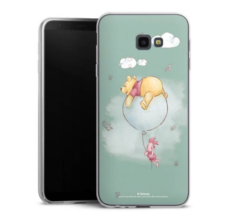 DeinDesign Handyhülle Winnie Puuh Disney Bär Uncheered by a Balloon, Samsung Galaxy J4 Plus (2018) Slim Case Silikon Hülle Ultra Dünn von DeinDesign