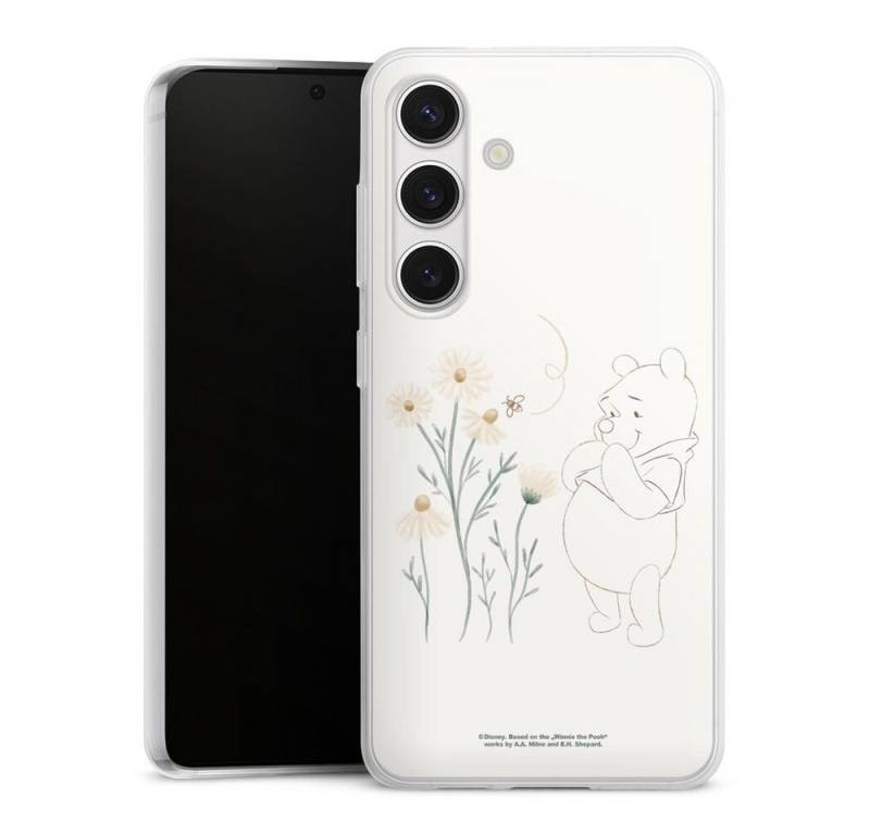 DeinDesign Handyhülle Winnie Puuh Disney Biene Winnie Pooh Looks at Daisies, Samsung Galaxy S24 Slim Case Silikon Hülle Ultra Dünn Schutzhülle von DeinDesign
