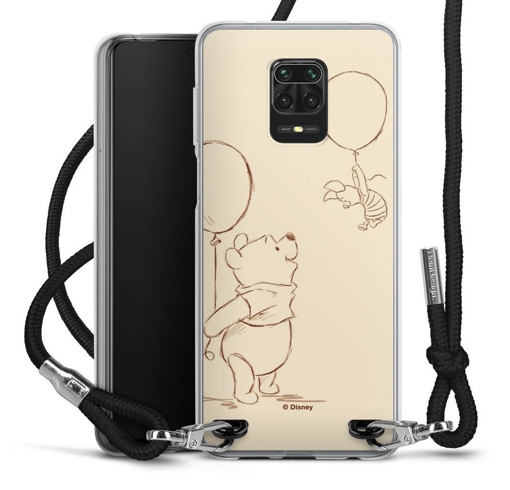 DeinDesign Handyhülle Winnie Puuh Disney Offizielles Lizenzprodukt Winnie & Ferkel, Xiaomi Redmi Note 9s Handykette Hülle mit Band Case zum Umhängen von DeinDesign
