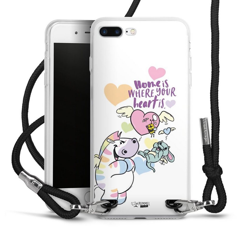 DeinDesign Handyhülle Zebrasus Home Is Where Your Heart Is, Apple iPhone 8 Plus Handykette Hülle mit Band Case zum Umhängen DeinDesign Handyhülle Zebrasus Home Is Where Your Heart Is, Apple iPhone 8 Plus Handykette Hülle mit Band Case zum Umhängen von DeinDesign