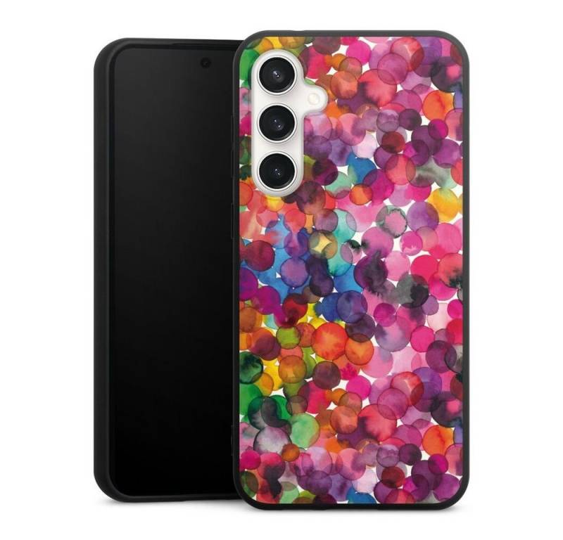 DeinDesign Handyhülle bunt Punkte Wasserfarbe Overlapped Watercolor Dots, Samsung Galaxy S23 FE Silikon Hülle Premium Case Handy Schutzhülle von DeinDesign