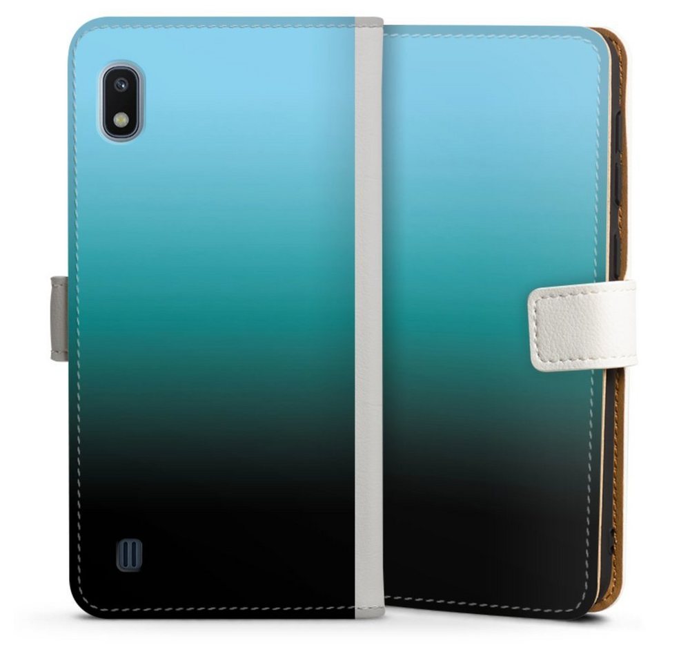 DeinDesign Handyhülle zweifarbig Farbverlauf schwarz Modern Darkness, Samsung Galaxy A10 Hülle Handy Flip Case Wallet Cover von DeinDesign