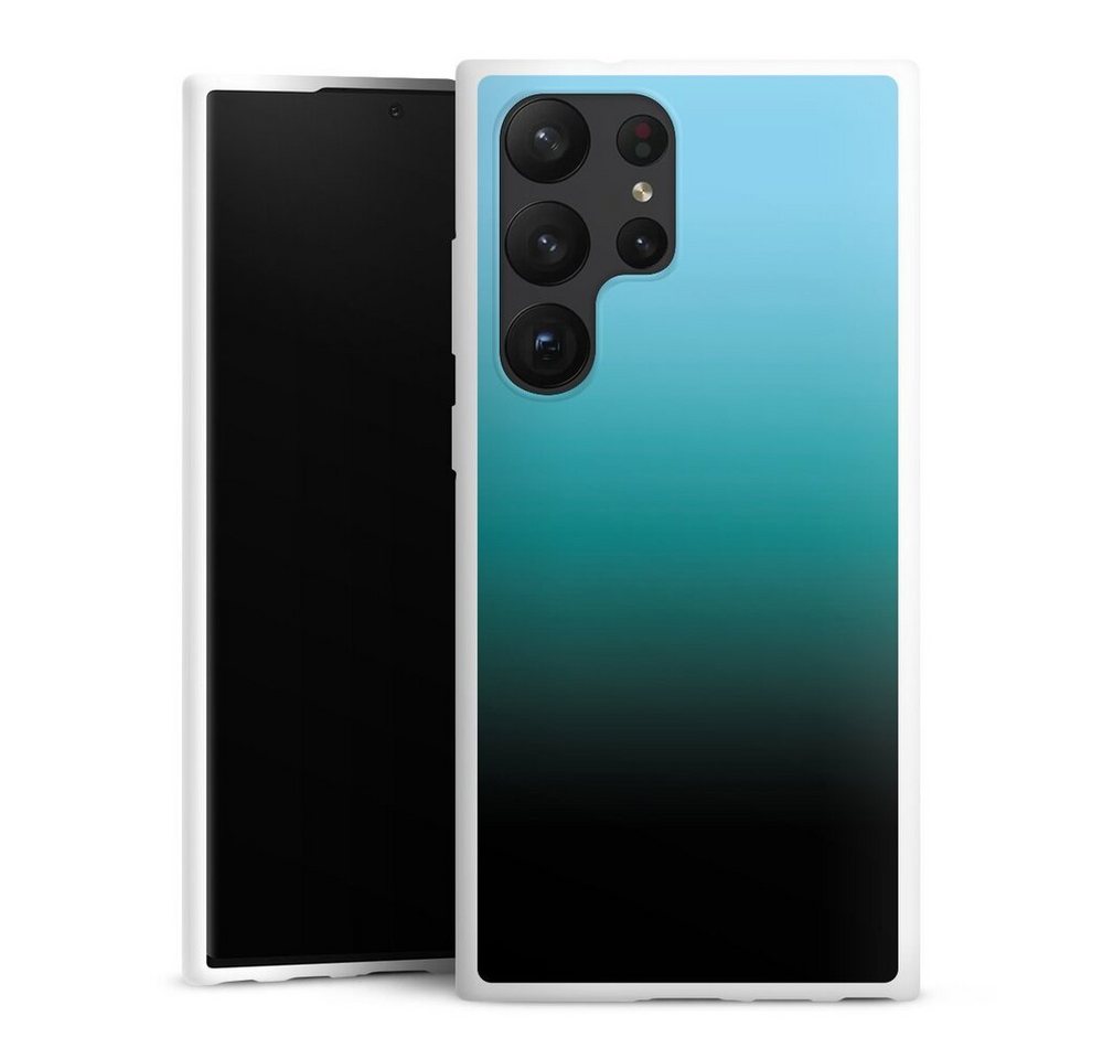 DeinDesign Handyhülle zweifarbig Farbverlauf schwarz Modern Darkness, Samsung Galaxy S23 Ultra Silikon Hülle Bumper Case Handy Schutzhülle von DeinDesign