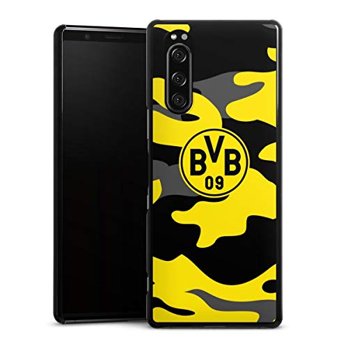 DeinDesign Hard Case kompatibel mit Sony Xperia 5 Schutzhülle schwarz Smartphone Backcover BVB Borussia Dortmund Fanartikel von DeinDesign