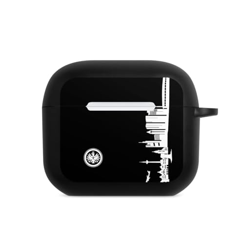 Hülle mit Karabiner kompatibel mit Apple AirPods (3. Generation) Case schwarz Schutzhülle mit Schlüsselanhänger SGE Eintracht Frankfurt Skyline von DeinDesign