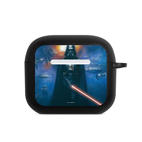 DeinDesign Hülle mit Karabiner kompatibel mit Apple AirPods (3.Generation) Case schwarz Schutzhülle mit Schlüsselanhänger Star Wars Darth Vader Fanartikel von DeinDesign