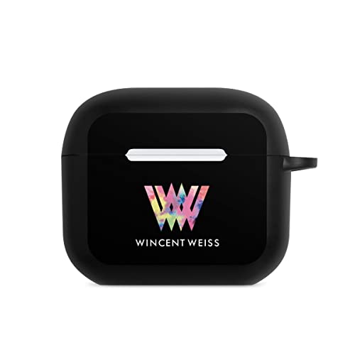 DeinDesign Hülle mit Karabiner kompatibel mit Apple AirPods (3.Generation) Case schwarz Schutzhülle mit Schlüsselanhänger Wincent Weiss Offizielles Lizenzprodukt Musik von DeinDesign