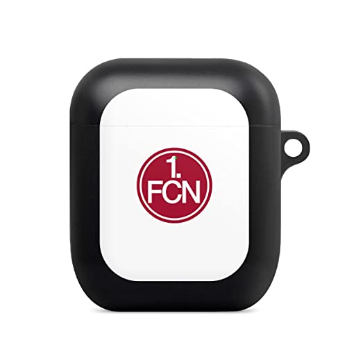 DeinDesign Hülle mit Karabiner kompatibel mit Apple AirPods Case schwarz Schutzhülle mit Schlüsselanhänger 1. FC Nürnberg 1. FCN Wappen von DeinDesign