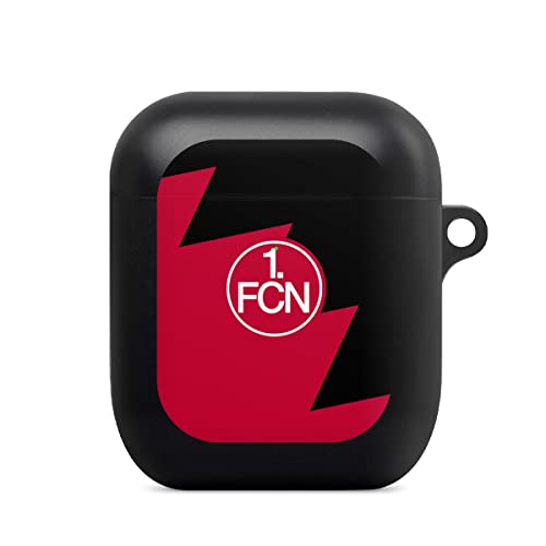 DeinDesign Hülle mit Karabiner kompatibel mit Apple AirPods Case schwarz Schutzhülle mit Schlüsselanhänger 1. FC Nürnberg Fanartikel 1. FCN von DeinDesign